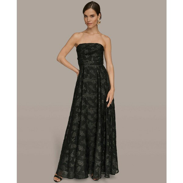 ダナ キャラン ニューヨーク レディース ワンピース トップス Women's Strapless Ball Gown Black