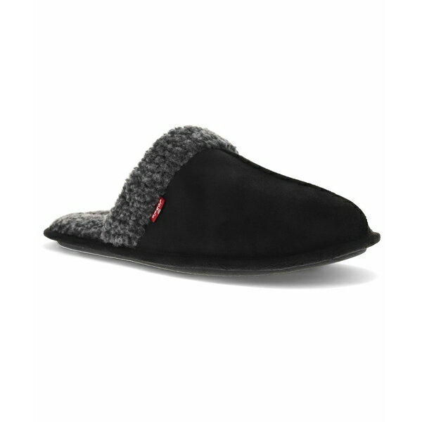 リーバイス メンズ ドレスシューズ シューズ Men's Brixton Round Toe Slippers Black/charcoal