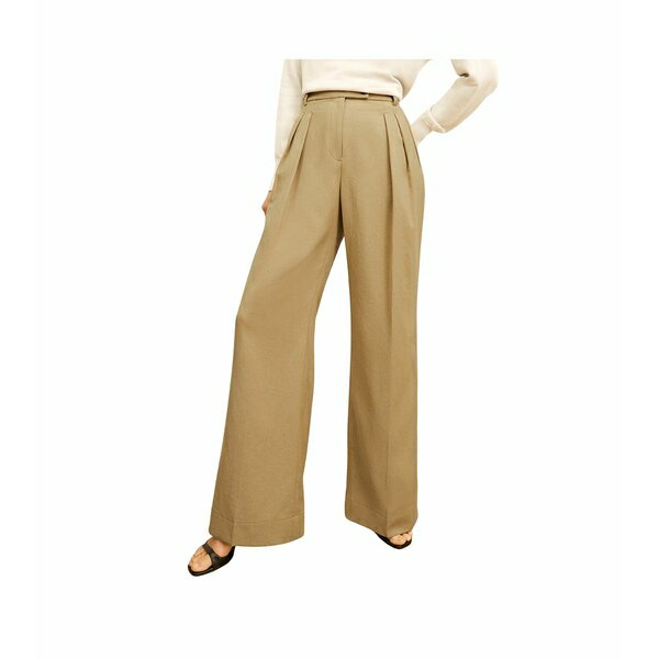 エムエメウラフール レディース カジュアルパンツ ボトムス Bia Pleated Trouser - Air Twill Macaroon