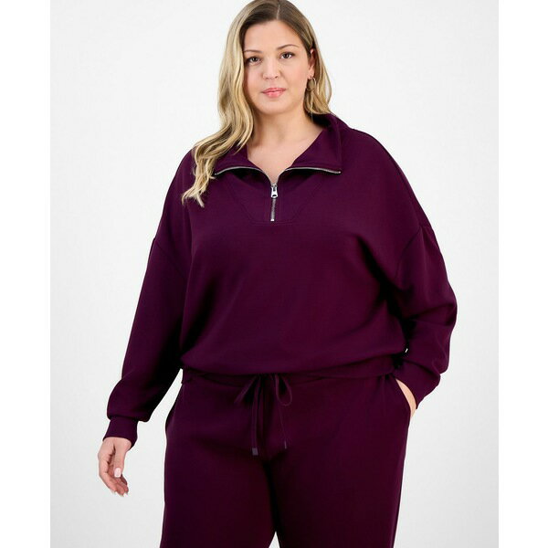 アンド ナウ ディス レディース パーカー・スウェットシャツ アウター Trendy Plus Size Cozy Scuba 1/..