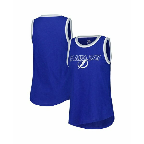 カールバンクス レディース カットソー トップス Women's Blue Tampa Bay Lightning Strategy Tank Top..
