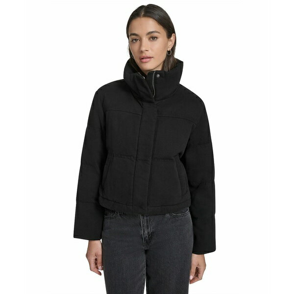 リーバイス レディース ジャケット＆ブルゾン アウター Women's Regular Cropped Cotton Puffer Jacket Black(4)
