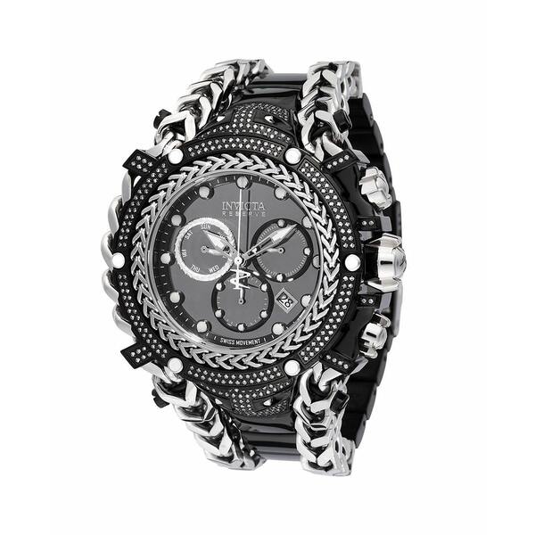 インビクタ メンズ 腕時計 アクセサリー Men's 48419 Gladiator Quartz Chronograph Black Dial Watch Black