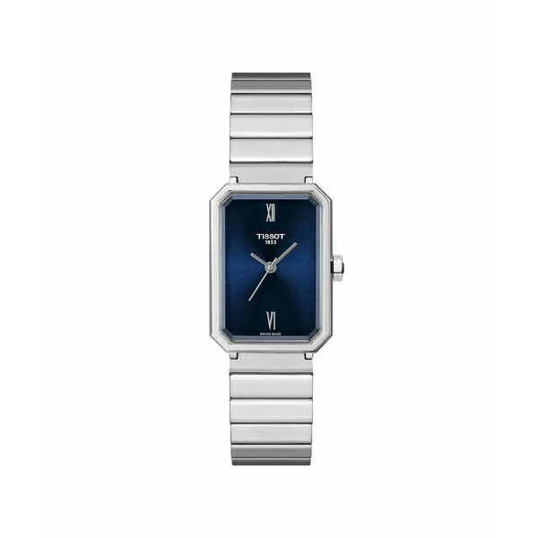 ティソット レディース 腕時計 アクセサリー Women's Quartz Silver Stainless Steel Bracelet Watch, 21.80mm Blue