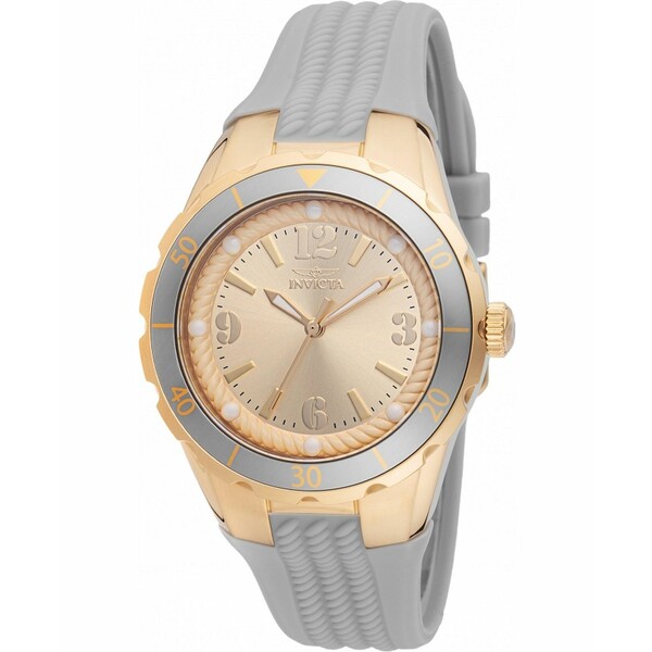インビクタ レディース 腕時計 アクセサリー Women's 48850 Angel Quartz 3 Hand Gold Dial Watch Gold