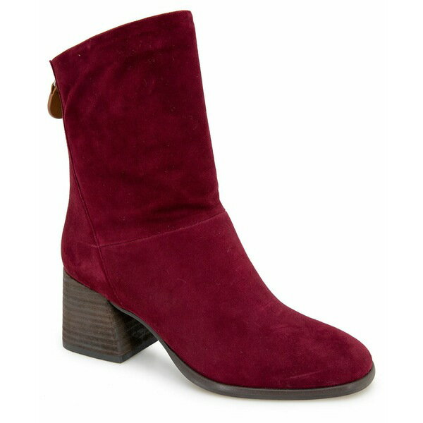ジェントルソウルズ レディース ブーツ シューズ Women's Sarnac Suede Zip Booties Wine Suede
