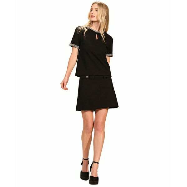 イザックミズラヒ レディース カットソー トップス Women's Short Sleeve Top Black