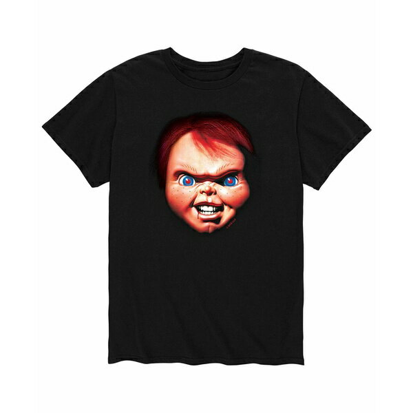 エアウェーブス メンズ Tシャツ トップス Men's Chucky Face T-shirt Black