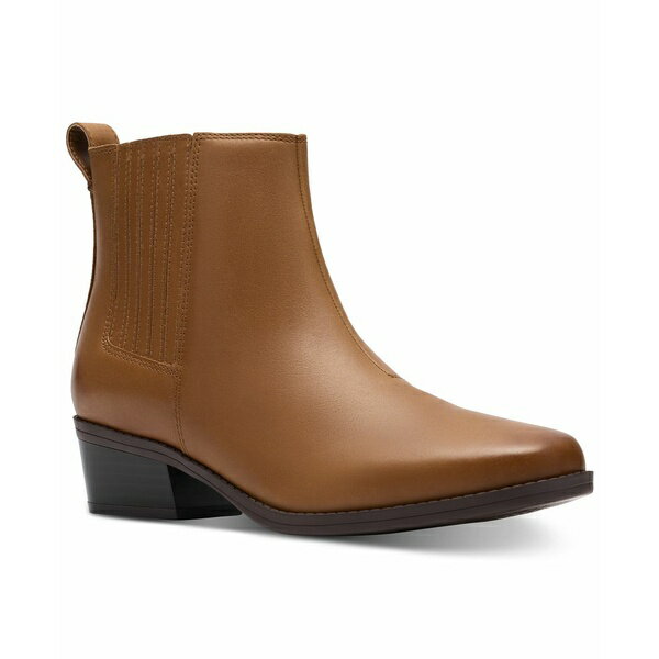 クラークス レディース ブーツ シューズ Collection Women's Danyelle Skip Block Heel Booties Tan Le..
