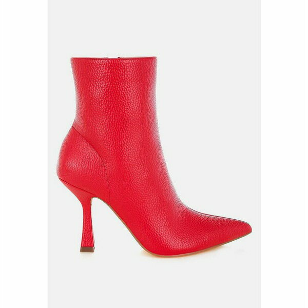 ロンンドンラグ レディース ブーツ シューズ Farnak Pleather Spool Heel Boots Women Red