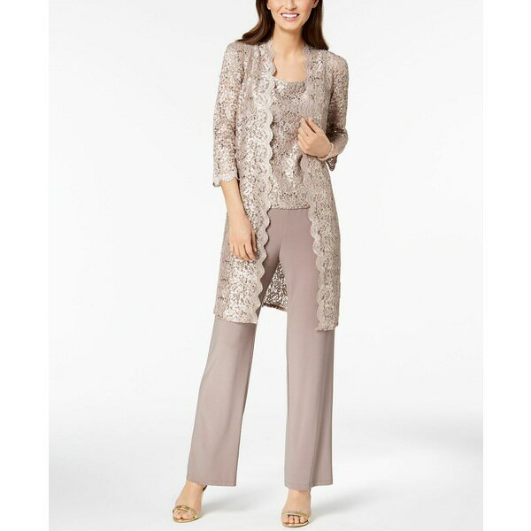アールアンドエムリチャーズ レディース ワンピース トップス 3-Pc. Sequined Lace Pantsuit & Jacket ..