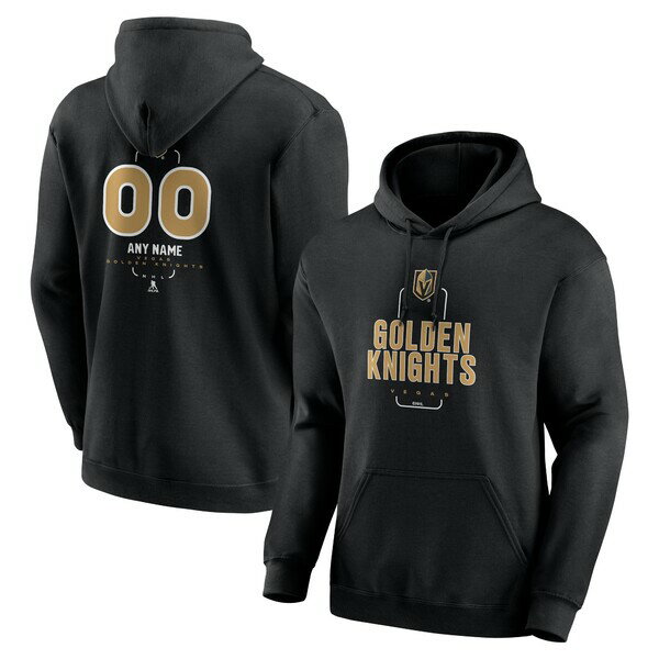 ファナティクス メンズ パーカー・スウェットシャツ アウター Vegas Golden Knights Personalized Name & Number Midfielder Pullover Hoodie Black