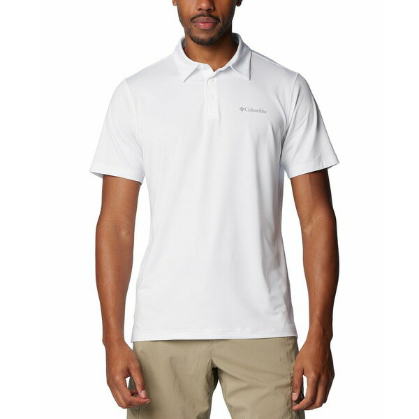 コロンビア メンズ ポロシャツ トップス Men's Carter Short Sleeve Performance Crest Polo White