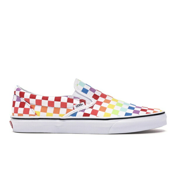 Vans バンズ メンズ スニーカー 【Vans Slip-On Rainbow Checkerboard】 サイズ US_8(26.0cm) Rainbow/True White