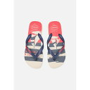 ハワイアナス ハワイアナス レディース サンダル シューズ TOP NAUTICAL UNISEX - Pool shoes - beige straw/navy blue/ruby red