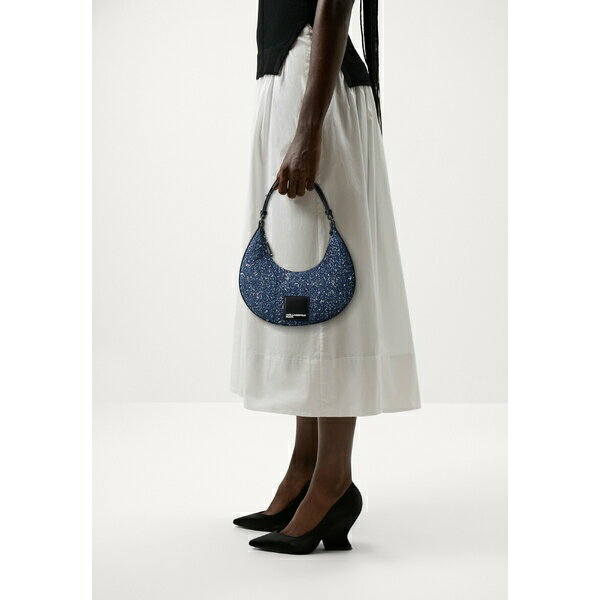 カール ラガーフェルド ジーンズ レディース ハンドバッグ バッグ SMALL HALF MOON - Handbag - white/blue 1