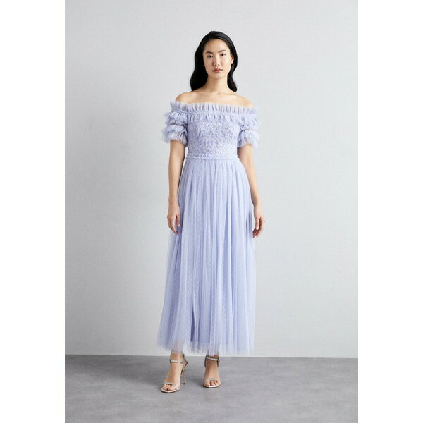 ニードルアンドスレッド レディース ワンピース トップス MIDSUMMER BODICE OFF SHOULDER ANKLE GOWN - Occasion wear - iris blue