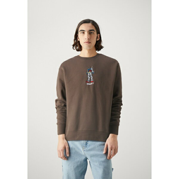 ハフ レディース パーカー スウェットシャツ アウター GUNDAM 79 CREWNECK UNISEX - Sweatshirt - chocolate