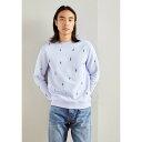 スコッチアンドソーダ スコッチアンドソーダ メンズ パーカー・スウェットシャツ アウター MINI ALL OVER EMBROIDERY - Sweatshirt - shirt blue