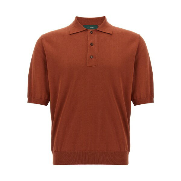 ザノーネ メンズ ポロシャツ トップス Cotton Polo Shirt Red