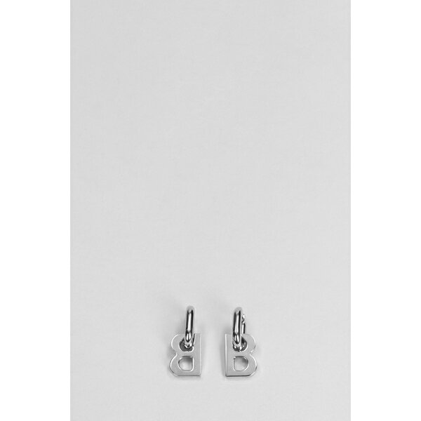 バレンシアガ メンズ ネックレス・チョーカー アクセサリー Hoop Earrings silver