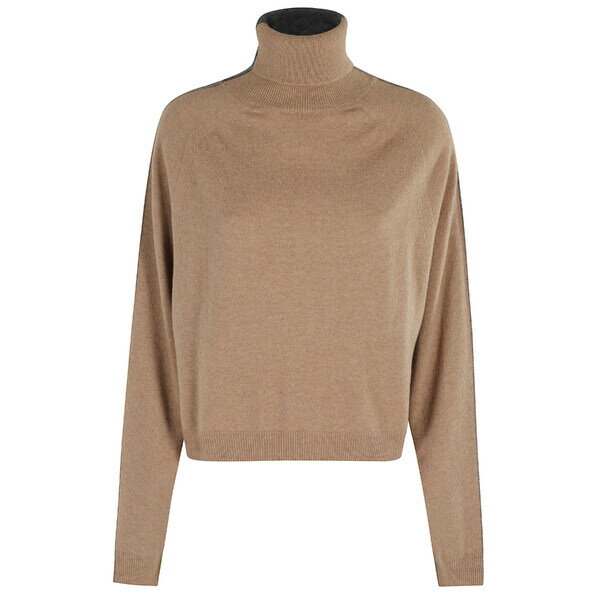 セミクチュール レディース ニット&セーター アウター Maglia Emeraude Mandorla Grigio(4)