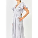 GhX[Y fB[X s[X gbvX Women's Open Back Maxi Dress Grey silver