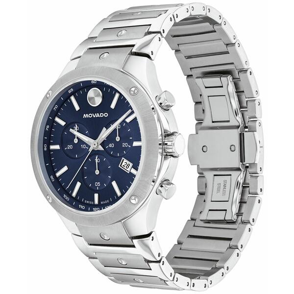 モバド モバド レディース 腕時計 アクセサリー Men's Swiss Chronograph SE Stainless Steel Bracelet Watch 42mm Silver-tone