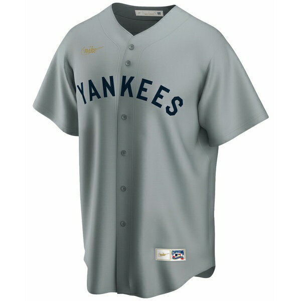 ナイキ レディース Tシャツ トップス Men's Babe Ruth New York Yankees Coop Player Replica Jersey Gray