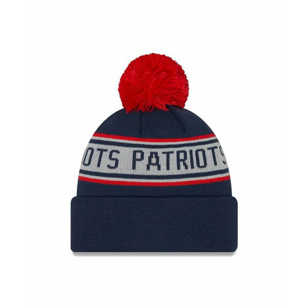 ニューエラ レディース 帽子 アクセサリー Men's Navy New England Patriots Repeat Cuffed Knit Hat with Pom Navy