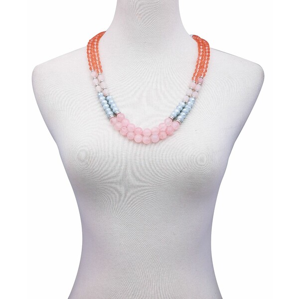 eB[E^n fB[X lbNXE`[J[Ey_ggbv ANZT[ Women's Lovely Baubles Beaded Statement Necklace Rose