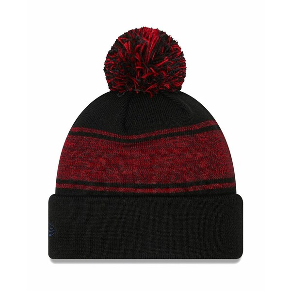 ˥塼 ǥ ˹ ꡼ Men's Black Boston Red Sox Chilled Cuffed Knit Hat with Pom Black