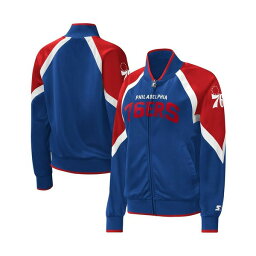 スターター レディース ジャケット＆ブルゾン アウター Women's Royal Philadelphia 76ers Slam Dunk Raglan Full-Zip Track Jacket Royal