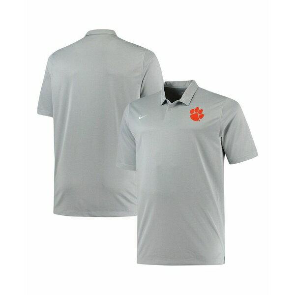 ナイキ レディース シャツ トップス Men's Heathered Gray Clemson Tigers Big and Tall Performance Polo Shirt Gray