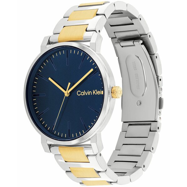 楽天astyカルバンクライン レディース 腕時計 アクセサリー Men's 3-Hand Two-Tone Stainless Steel Bracelet Watch 43mm Two-tone