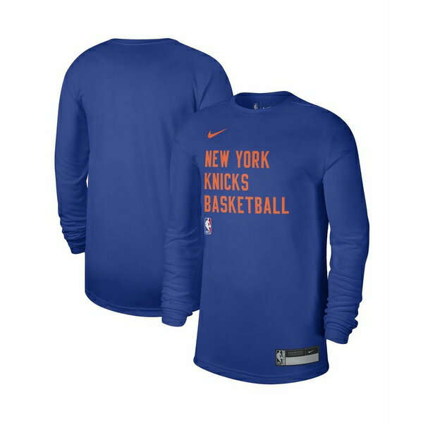 ナイキ レディース Tシャツ トップス Men's and Women's Blue New York Knicks 2023/24 Legend On-Court Practice Long Sleeve T-shirt Blue