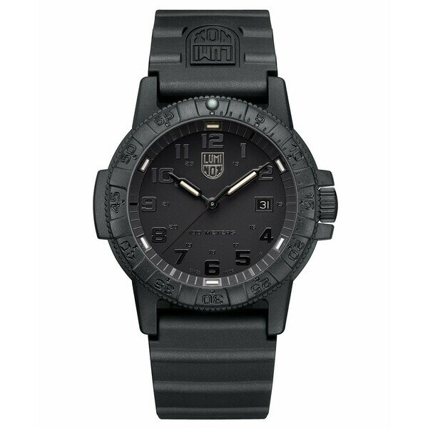 ルミノックス ルミノックス レディース 腕時計 アクセサリー Leatherback Sea Turtle 39mm 0300 SERIES - 0301.BO Black