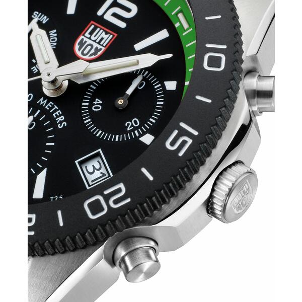 ルミノックス レディース 腕時計 アクセサリー Men's Swiss Chronograph Pacific Diver Green Rubber Strap Watch 44mm No Color