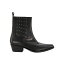 饬ե  ֡ 塼 Men's Leather Studded Cuban Heel Chelsea Boots Black