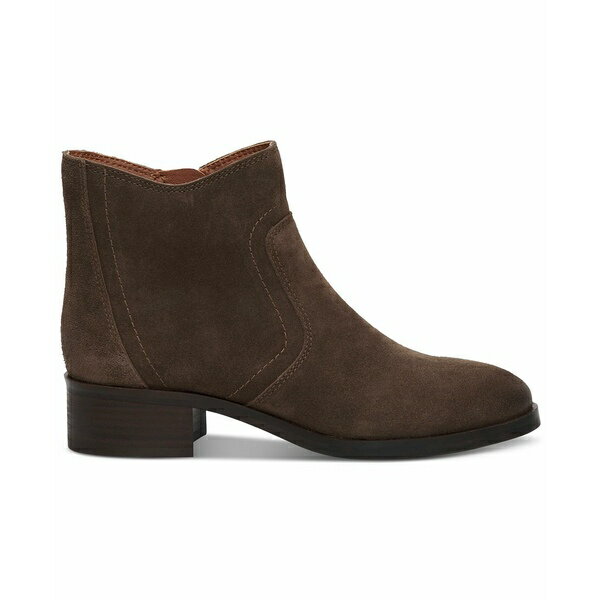 ラッキーブランド レディース ブーツ シューズ Women's Pattrik Stacked-Heel Ankle Booties Carafe Suede