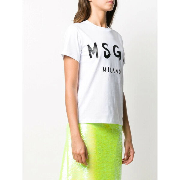 カーキ×インディゴ MSGM エムエスジイエム レディース Tシャツ