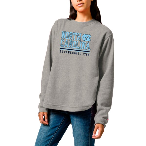 リーグカレッジエイトウェア レディース パーカー・スウェットシャツ アウター North Carolina Tar Heels League Collegiate Wear Women's Victory Springs TriBlend Fleece Pullover Sweatshirt Heather Gray