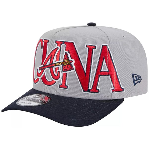 ニューエラ レディース 帽子 アクセサリー New Era Adult Atlanta Braves Grey Ronald Acuna Jr. #13 9Fifty Adjustable Hat -