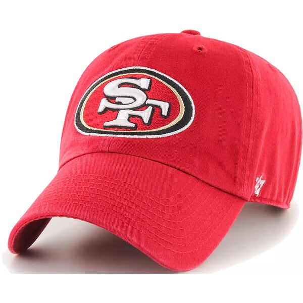 フォーティーセブン メンズ 帽子 アクセサリー '47 Adult San Francisco 49ers Red Clean Up Adjustable Hat -