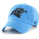 フォーティーセブン メンズ 帽子 アクセサリー '47 Adult Carolina Panthers Blue Clean Up Adjustable Hat -(4)
