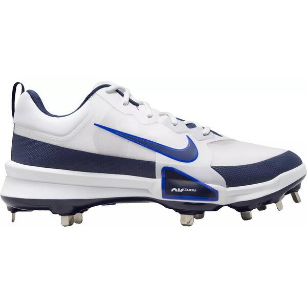 ナイキ メンズ 野球 スポーツ Nike Men's Force Zoom Trout 9 Pro Metal Baseball Cleats White/Midnight Navy/Royal