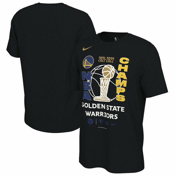 ナイキ メンズ Tシャツ トップス Golden State Warriors Nike 2022 NBA Finals Champions Locker Room TShirt Black