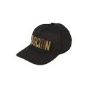 【送料無料】 モスキーノ メンズ 帽子 アクセサリー Hats Black
