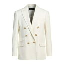 【送料無料】 ディースクエアード メンズ ジャケット&ブルゾン アウター Blazers White