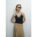 マッシモ ドゥッティ レディース Tシャツ トップス TRIMMED CAMISOLE - Top - black